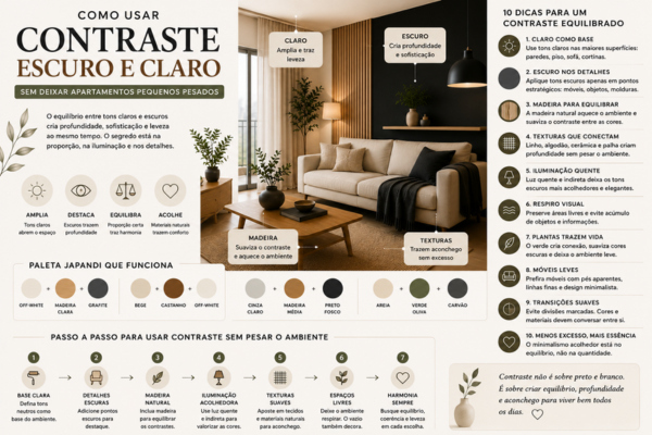 Como usar contraste escuro e claro