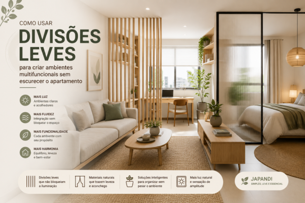 Como usar divisões leves para criar ambientes multifuncionais