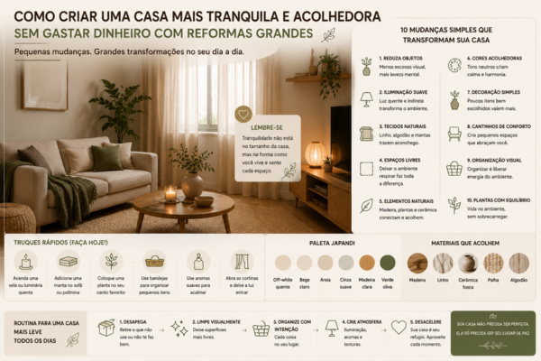Como criar uma casa mais tranquila